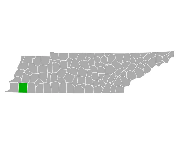 Tennessee Deki Fayette Haritası — Stok Vektör