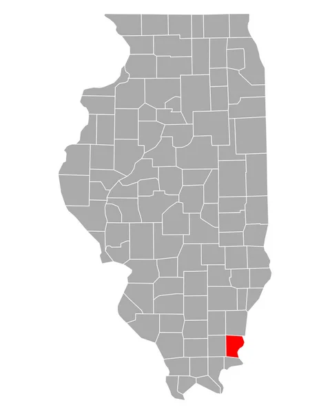 イリノイ州のギャラティン地図 — ストックベクタ