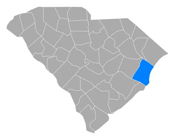 Map Georgetown South Carolina — Stock Vector
