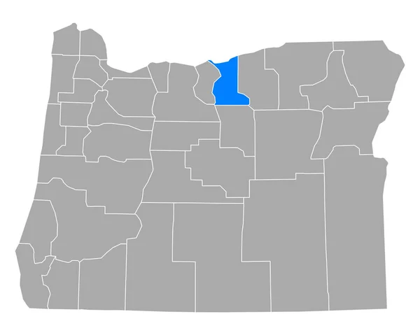 Gilliam Térképe Oregonban — Stock Vector