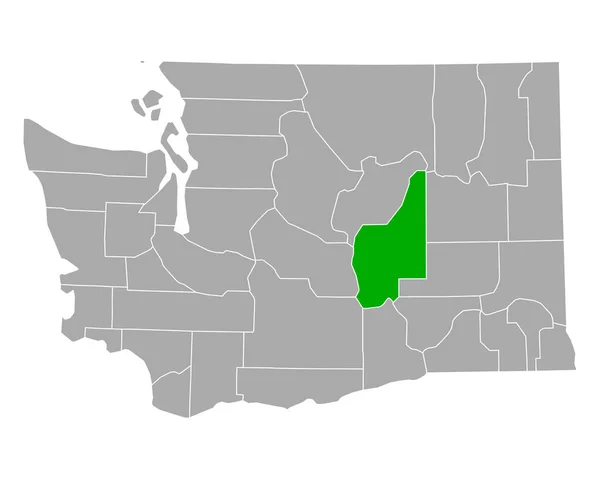 Χάρτης Της Γκραντ Στην Ουάσινγκτον — Διανυσματικό Αρχείο