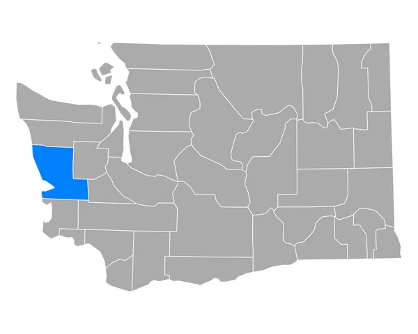ワシントン州のグレイハーバーの地図 — ストックベクタ