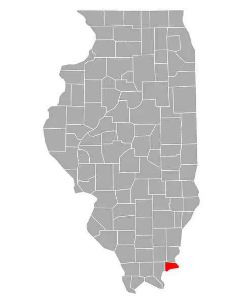 Mappa Hardin Illinois — Vettoriale Stock