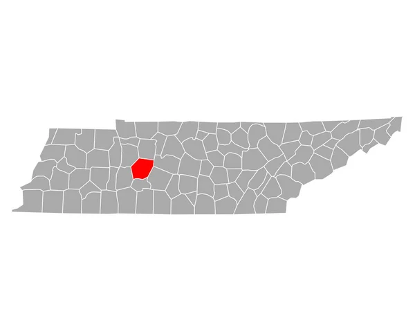 Mapa Hickmana Tennessee — Wektor stockowy