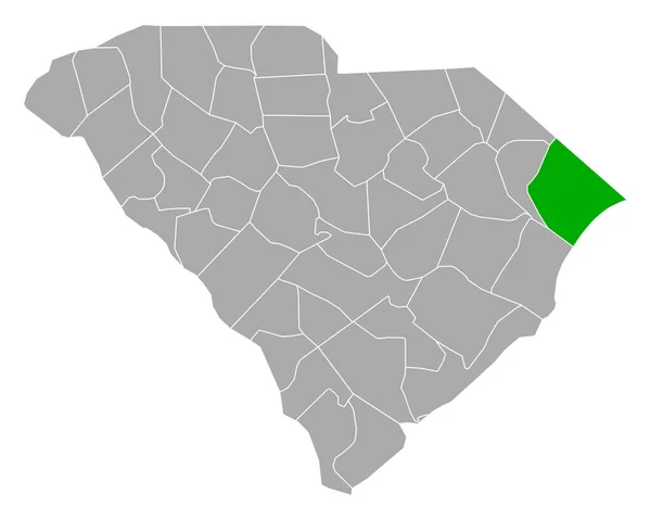 Karte Von Horry South Carolina — Stockvektor