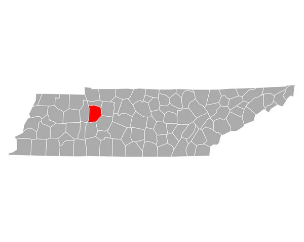 Kaart Van Humphreys Tennessee — Stockvector