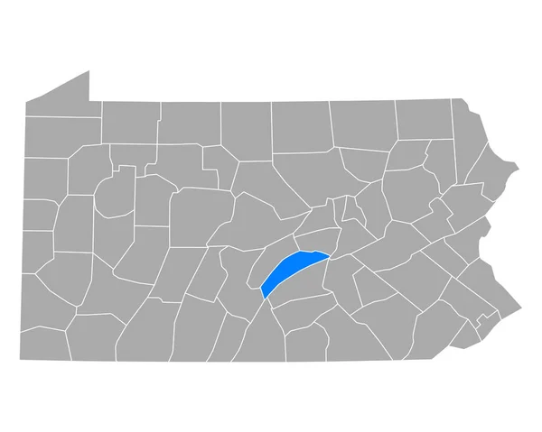 Mapa Juniata Pensilvânia —  Vetores de Stock