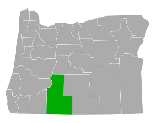 Klamath Térképe Oregonban — Stock Vector