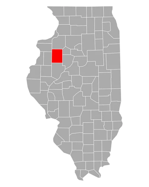 Mappa Knox Illinois — Vettoriale Stock