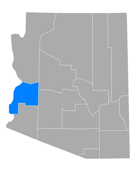 Mapa Paz Arizona — Vector de stock