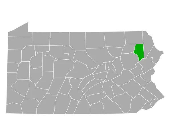 Карта Лакаванни Пенсільванії — стоковий вектор