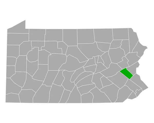 Kaart Van Lehigh Pennsylvania — Stockvector