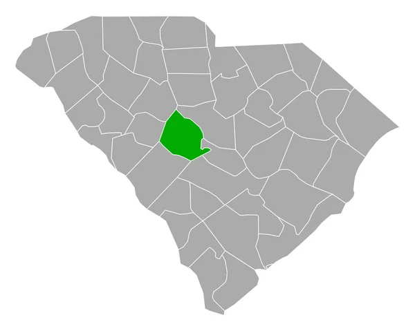 Karte Von Lexington South Carolina — Stockvektor