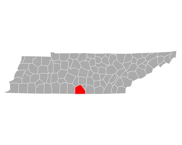 Mapa Lincoln Tennessee — Archivo Imágenes Vectoriales