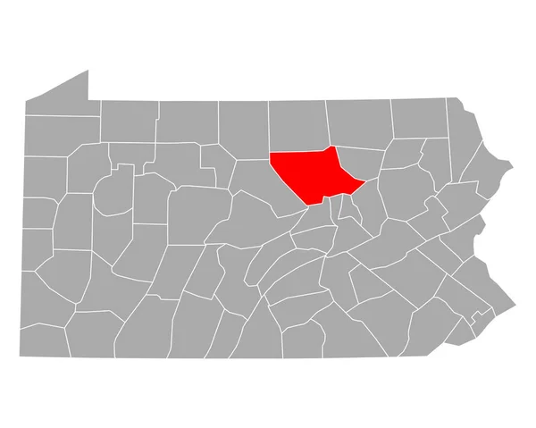 Kaart Van Lycoming Pennsylvania — Stockvector