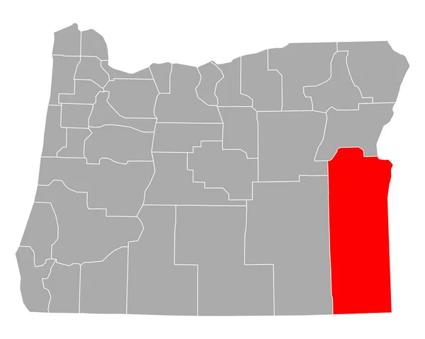 Karta Över Malheur Oregon — Stock vektor