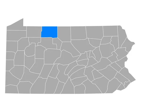 Kaart Van Mckean Pennsylvania — Stockvector