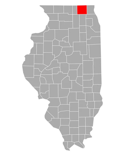 Mapa Mchenry Illinois — Vetor de Stock