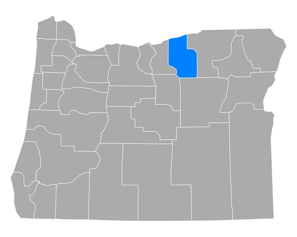 Oregon Daki Morrow Haritası — Stok Vektör