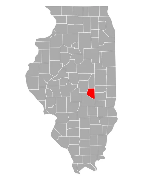 Mapa Moultrie Illinois — Wektor stockowy