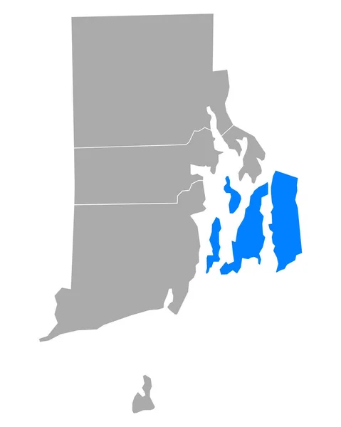 Newport Térképe Rhode Island Helységben — Stock Vector