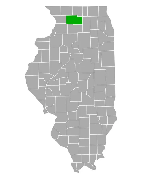 イリノイ州 イリノイ州 の地図 — ストックベクタ