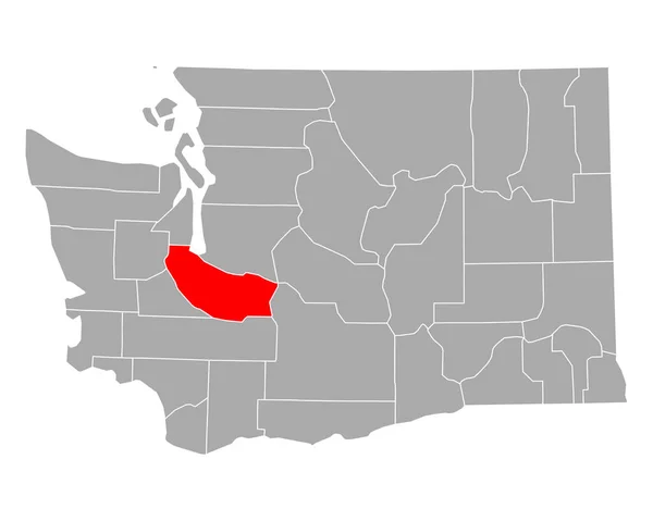ワシントン州のピアス地図 — ストックベクタ