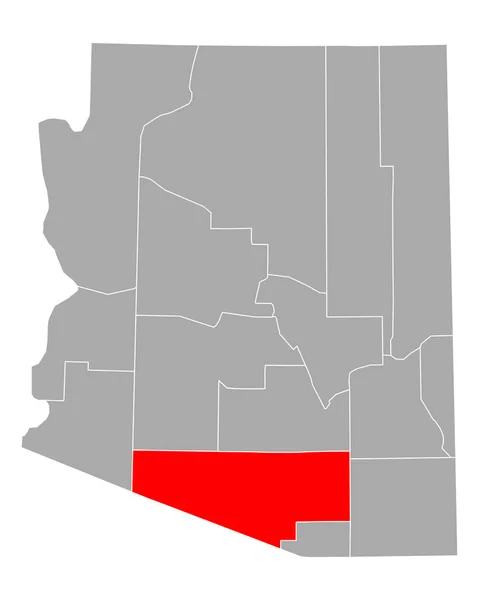 Mapa Pimy Arizoně — Stockový vektor