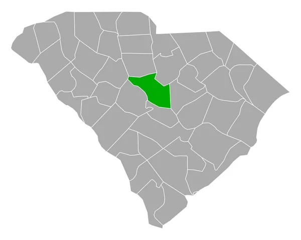 Güney Carolina Daki Richland Haritası — Stok Vektör
