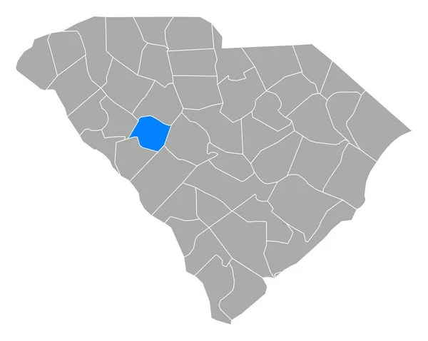 Kaart Van Saluda South Carolina — Stockvector