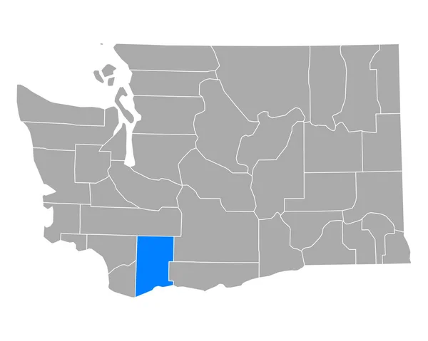 Mapa Skamanii Waszyngton — Wektor stockowy