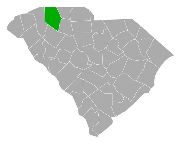 Mappa Spartanburg South Carolina — Vettoriale Stock