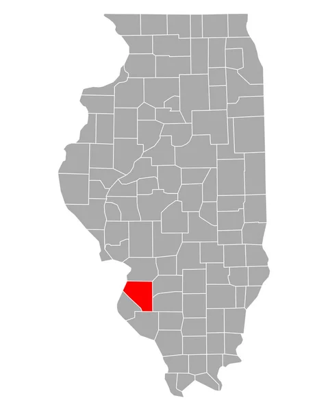 Mapa Clínicas Odontológicas Illinois — Vetor de Stock