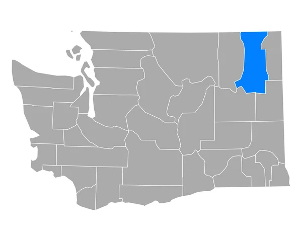 Mapa Stevensu Washingtonu — Stockový vektor