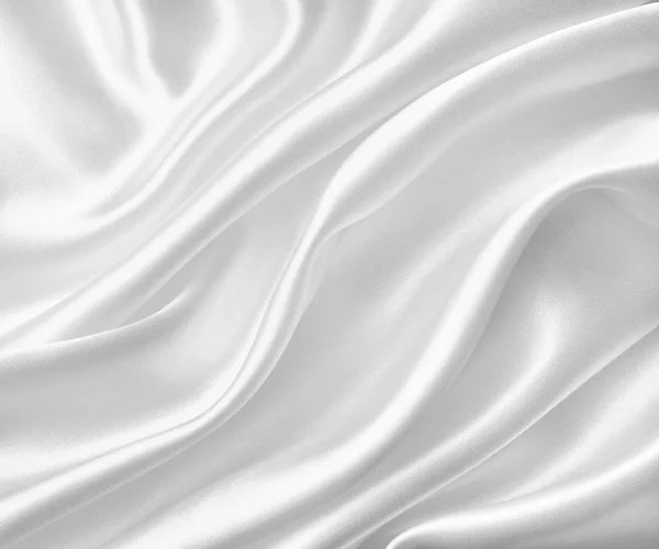 Smooth elegant white silk or satin texture as wedding background — Stock Photo, Image