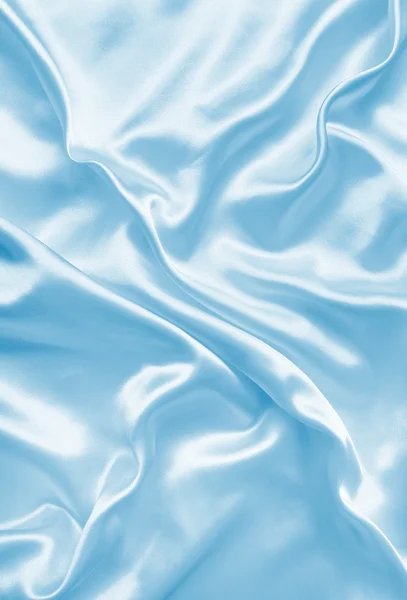 Glatte elegante blaue Seiden- oder Satin-Textur als Hintergrund — Stockfoto