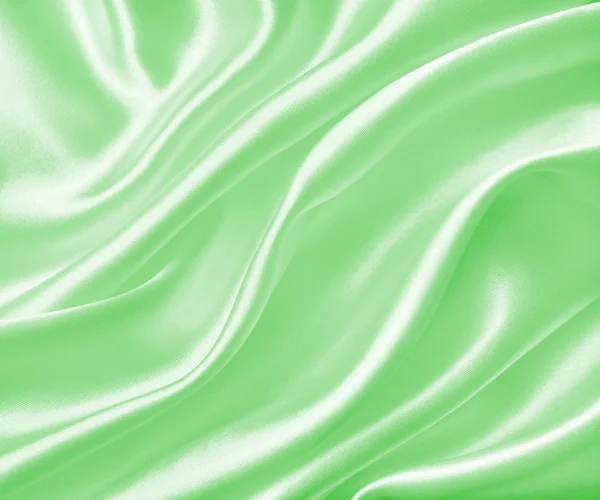 Seda verde elegante lisa o textura de satén como fondo —  Fotos de Stock