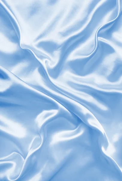 Seda azul elegante lisa o textura satinada como fondo —  Fotos de Stock