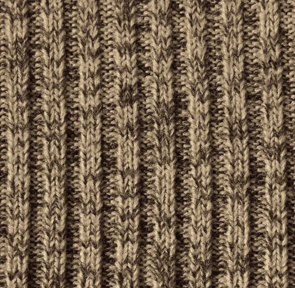 Beige knitted wool texture as background — Stock Photo, Image