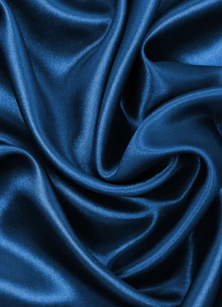 Soie ou satin bleu élégant lisse comme fond — Photo