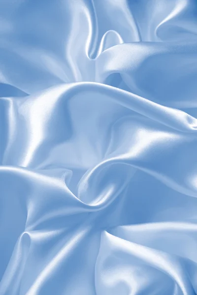 Liso elegante seda azul o satén como fondo —  Fotos de Stock