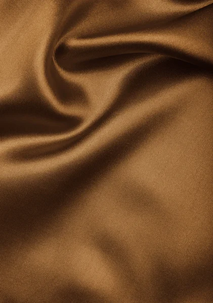 Gładkie elegancki brązowy struktury jedwabiu lub satyny jako abstrakcyjna zadumany — Zdjęcie stockowe