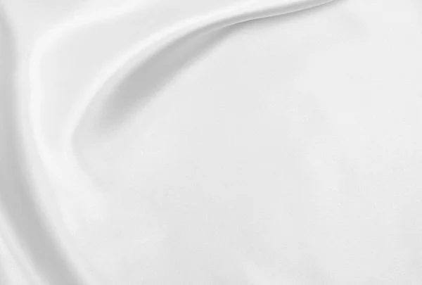 エレガントな白いシルクの滑らかなまたはウェディングとして高級サテン布テクスチャ — ストック写真