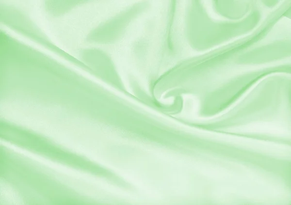 Smooth elegant green silk or satin luxury cloth texture as abstr — Stock Photo, Image