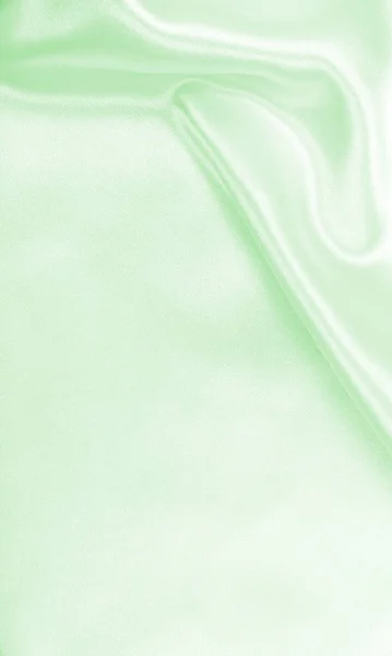 滑らかなエレガントな緑色の絹またはサテンの高級布テクスチャとして単 — ストック写真