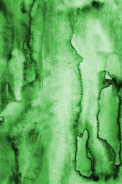 Abstract green watercolor on paper texture as background — Stock Photo, Image