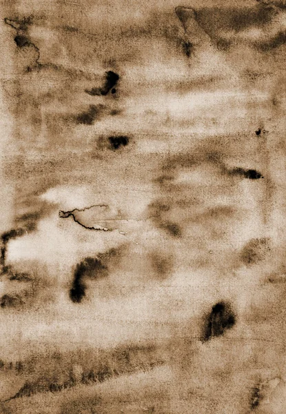 Abstract watercolor on paper texture as background. In Sepia ton — Stock Photo, Image