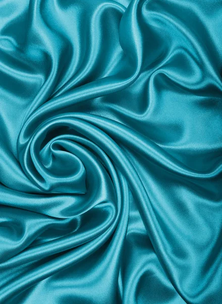 Glatte, elegante blaue Seide oder luxuriöse Stofftextur aus Satin als Abstraktion — Stockfoto