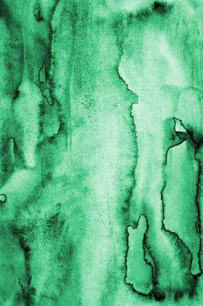 Абстрактний зелений акварель на текстурі паперу як фон — стокове фото