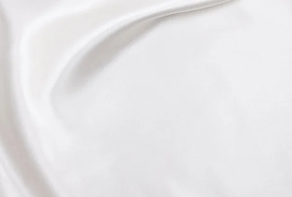 光滑优雅的白色丝绸或缎子豪华布料纹理作为 weddi — 图库照片